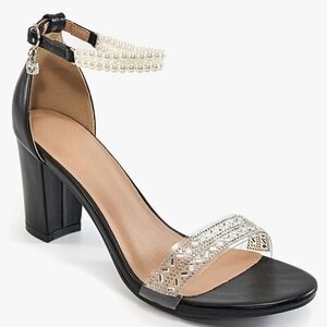 Elegant Black and Silver Women's Heels